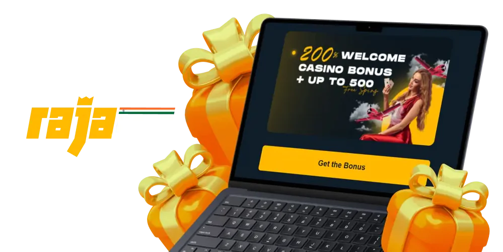 Rajabets platform with casino games, sports betting, and bonuses for players in India